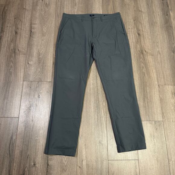 J.Crew Flex Straight Tech Chino Pants Mens 35x32 Tarnished Metal Stretch Zip Fly - Picture 4 of 9